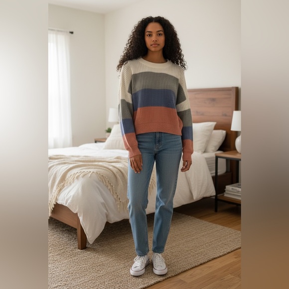 Striped Colorblock Sweater - Picture 5 of 5